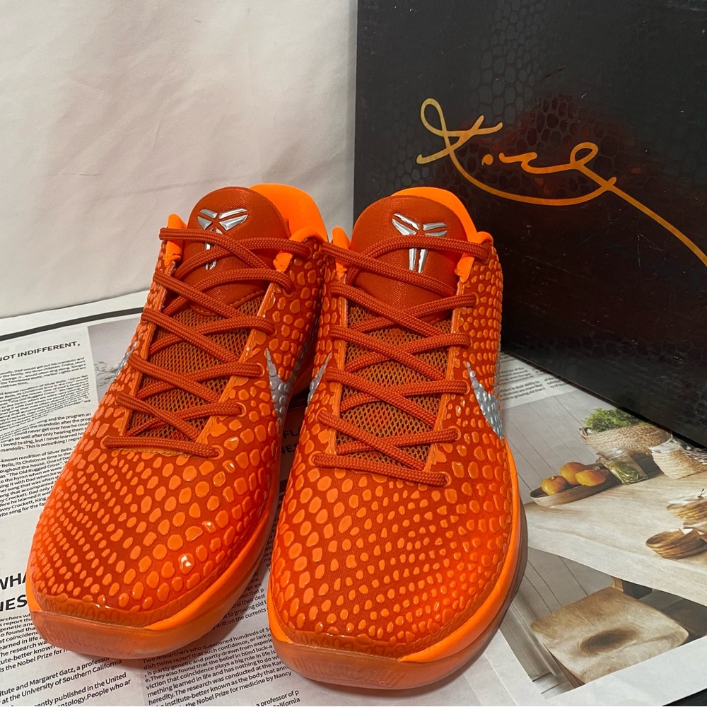 Men's Orange Athletic Shoes Nike Kobe Total Orange